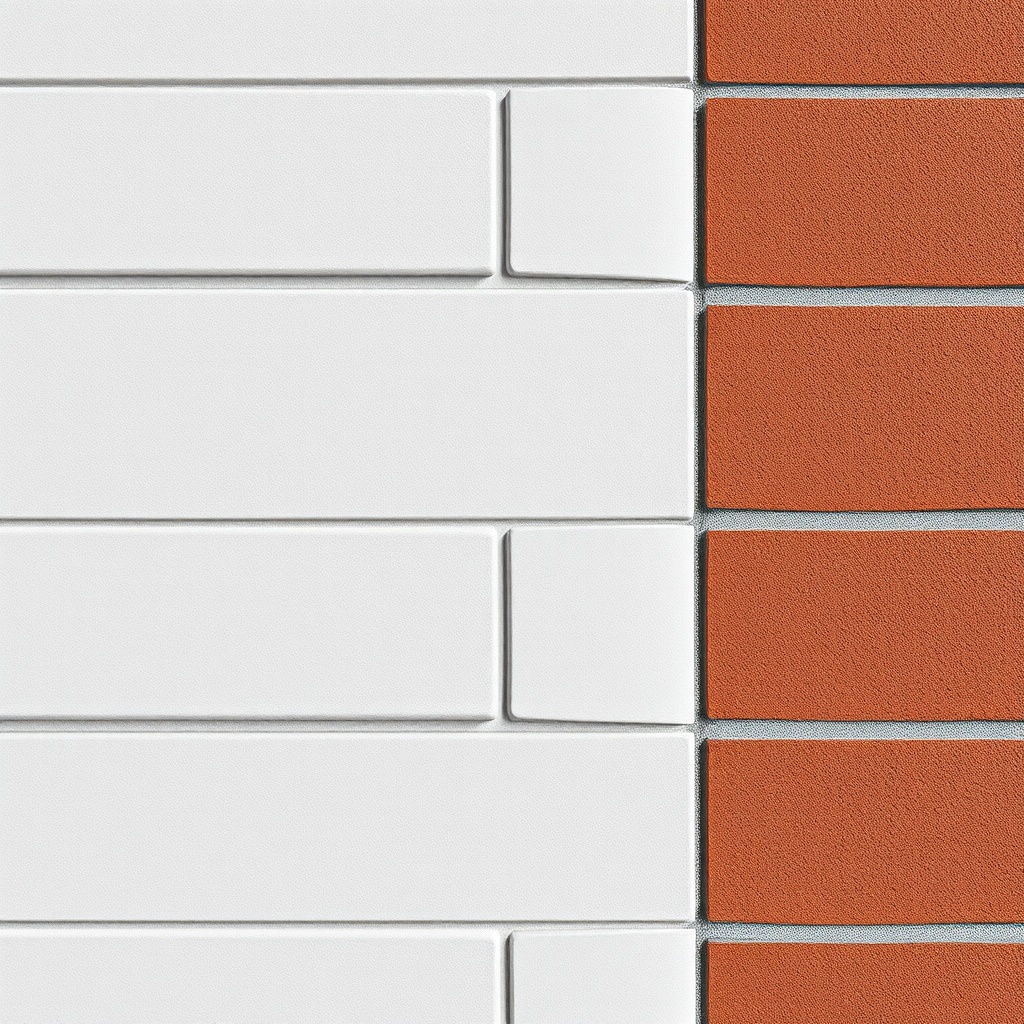 <clean photorealistic photo of a building wall with MantoClub EPS application showing deta
