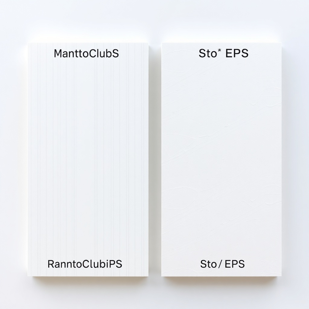 <clean photorealistic photo of two EPS panels side by side